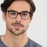 Lisbon Écaille Noire AcétateMontures de lunettes de vue pour Hommes d'EyeBuyDirect