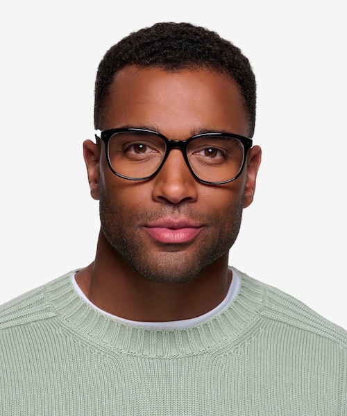 Lisbon Black AcetateEyeglass Frames for Men from EyeBuyDirect