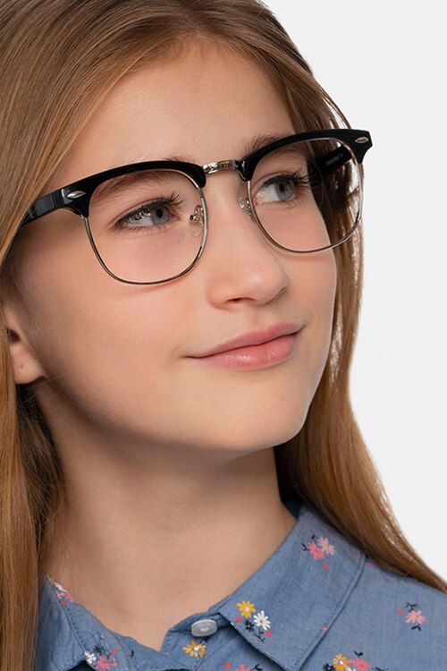 Little Coexist Black Plastic-metalEyeglass Frames for Women from EyeBuyDirect