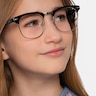 Little Coexist Black Plastic-metalEyeglass Frames for Women from EyeBuyDirect