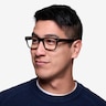 Mike Noir AcétateMontures de lunettes de vue pour Hommes d'EyeBuyDirect