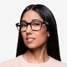 Mike Noir AcétateMontures de lunettes de vue pour Femmes d'EyeBuyDirect