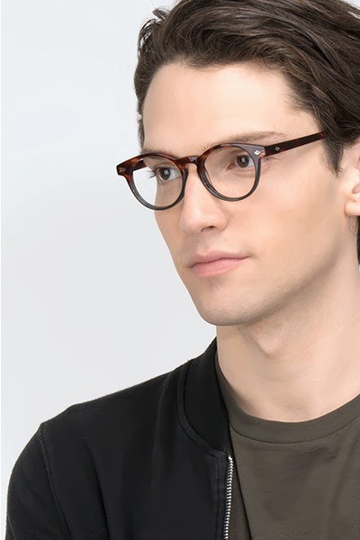 Concept Round Fire Stone Full Rim Eyeglasses | Eyebuydirect