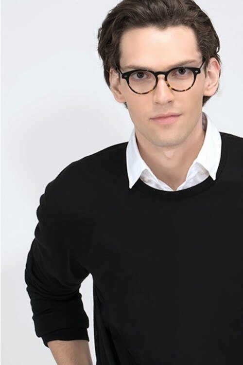 Concept Jet Amber AcetateEyeglass Frames for Men from EyeBuyDirect