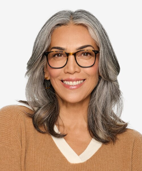 Sequence Amber Tortoise AcetateEyeglass Frames for Women from EyeBuyDirect