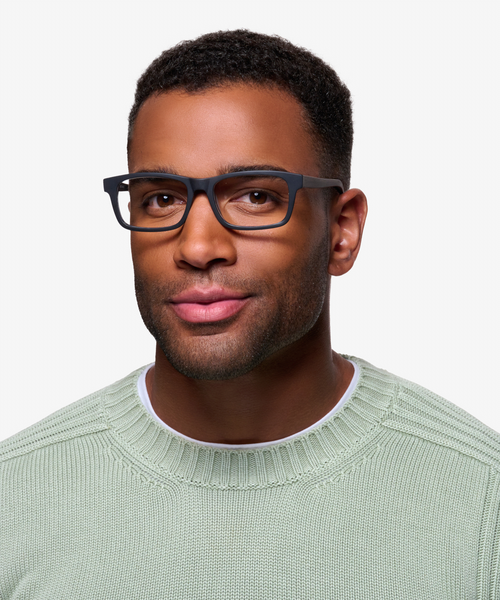 Emory Rectangle Black Coffee Full Rim Eyeglasses | Eyebuydirect Canada