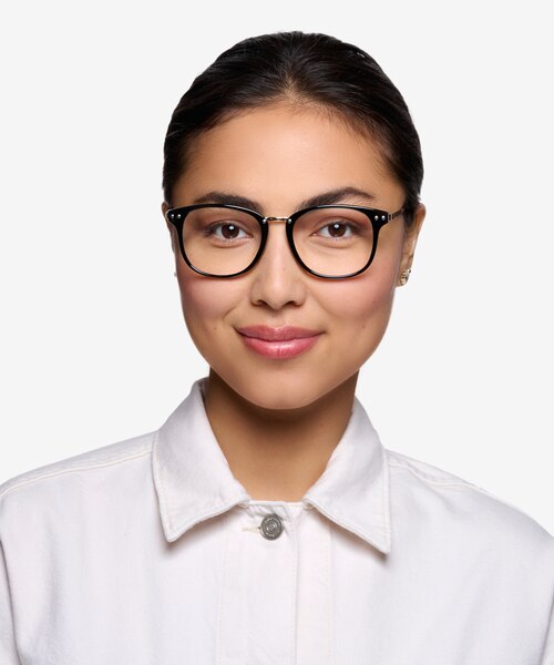 Cosmo Black Plastic-metalEyeglass Frames for Women from EyeBuyDirect