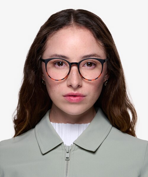 Portrait Black Tortoise PlasticEyeglass Frames for Women from EyeBuyDirect