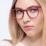 Portrait Matte Red PlasticEyeglass Frames for Women from EyeBuyDirect