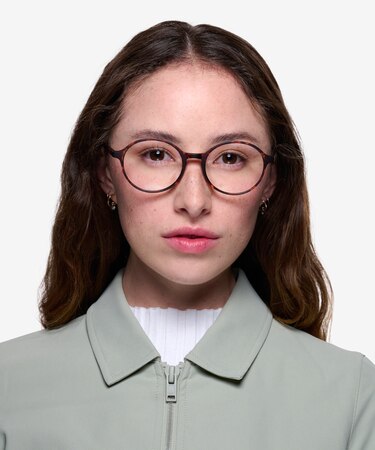 Matte tortoise Poetic -  Lightweight Plastic Eyeglasses