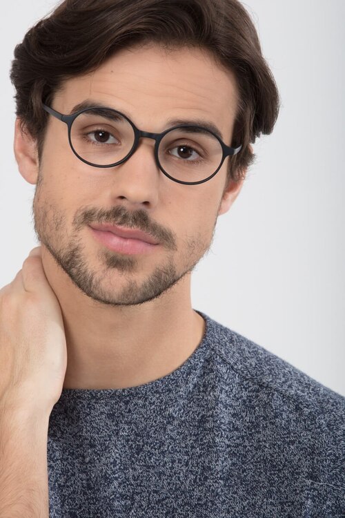 Poetic Matte Black PlastiqueMontures de lunettes de vue pour Hommes d'EyeBuyDirect