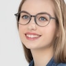 Poetic Matte Black PlastiqueMontures de lunettes de vue pour Femmes d'EyeBuyDirect