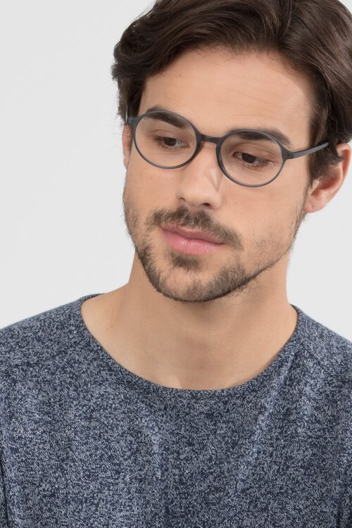 Poetic Matte Gray PlasticEyeglass Frames for Men from EyeBuyDirect
