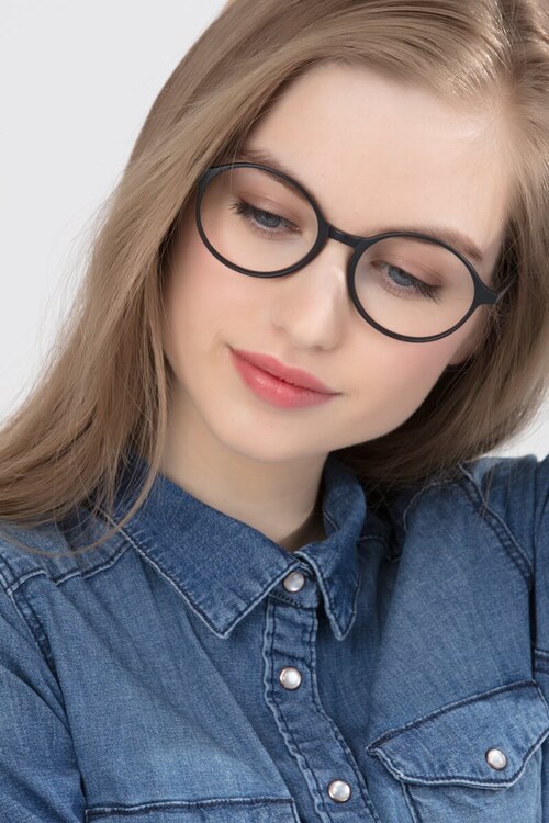 Poetic Matte Gray PlasticEyeglass Frames for Women from EyeBuyDirect
