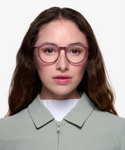 Dialogue Aubergine PlasticEyeglass Frames for Women from EyeBuyDirect