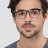 Character Black Navy PlasticEyeglass Frames for Men from EyeBuyDirect