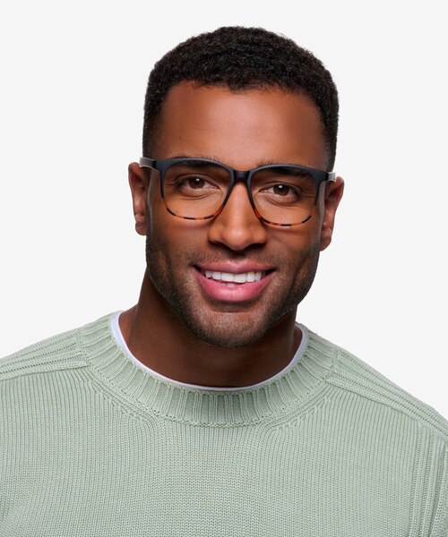 Character Black Tortoise PlastiqueMontures de lunettes de vue pour Hommes d'EyeBuyDirect