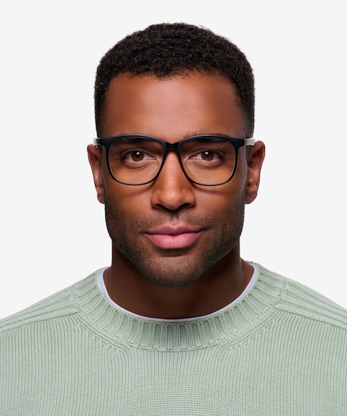 Character Matte Black PlasticEyeglass Frames for Men from EyeBuyDirect