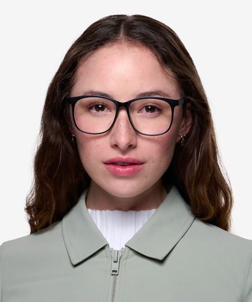Character Matte Black PlasticEyeglass Frames for Women from EyeBuyDirect