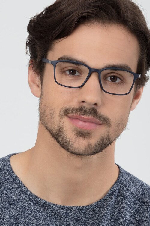 Northern Matte Navy PlasticEyeglass Frames for Men from EyeBuyDirect