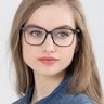 Magnus Matte Black PlasticEyeglass Frames for Women from EyeBuyDirect