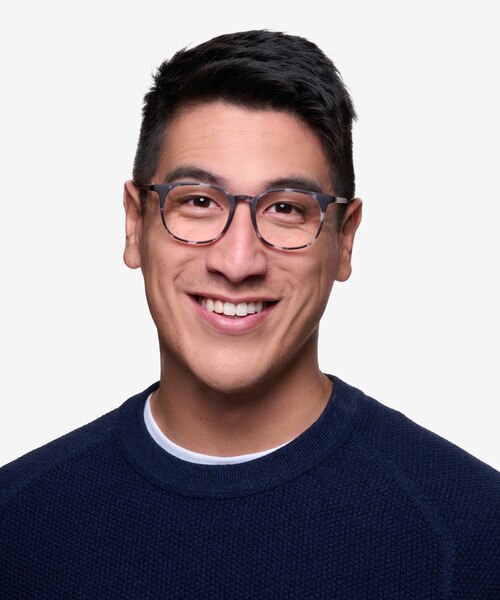 Cheer Swirled Gray PlastiqueMontures de lunettes de vue pour Hommes d'EyeBuyDirect