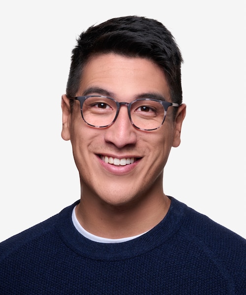 Cheer Swirled Gray PlasticEyeglass Frames for Men from EyeBuyDirect