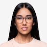 Cheer Swirled Gray PlastiqueMontures de lunettes de vue pour Femmes d'EyeBuyDirect
