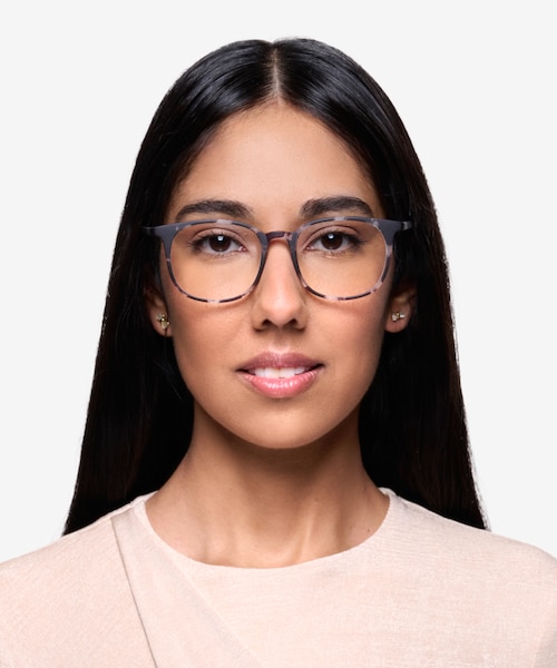 Cheer Swirled Gray PlasticEyeglass Frames for Women from EyeBuyDirect