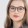 Cheer Matte Black PlasticEyeglass Frames for Women from EyeBuyDirect