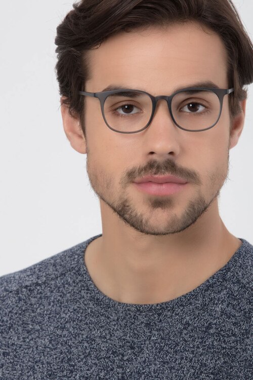 Cheer Matte Ash PlasticEyeglass Frames for Men from EyeBuyDirect