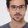 Cheer Matte Ash PlasticEyeglass Frames for Men from EyeBuyDirect