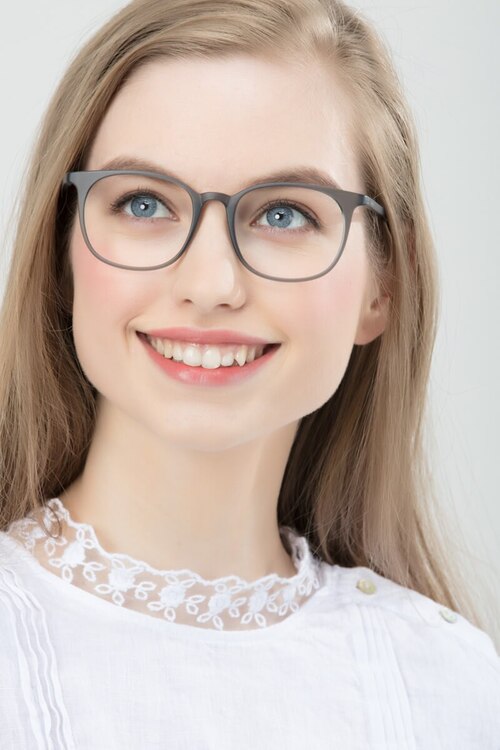 Cheer Matte Ash PlasticEyeglass Frames for Women from EyeBuyDirect