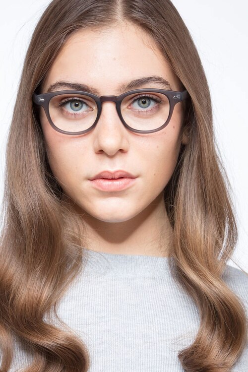 Atomic Matte Gray PlasticEyeglass Frames for Women from EyeBuyDirect