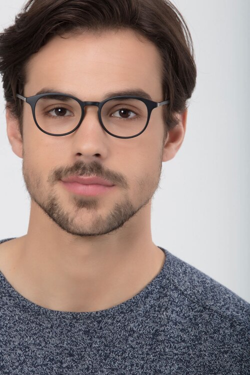 Brace Matte Black PlasticEyeglass Frames for Men from EyeBuyDirect