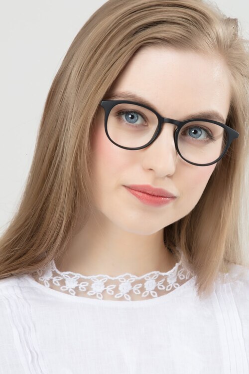 Brace Matte Black PlasticEyeglass Frames for Women from EyeBuyDirect
