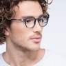 Brace Matte Navy PlasticEyeglass Frames for Men from EyeBuyDirect