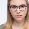 Brace Matte Navy PlasticEyeglass Frames for Women from EyeBuyDirect