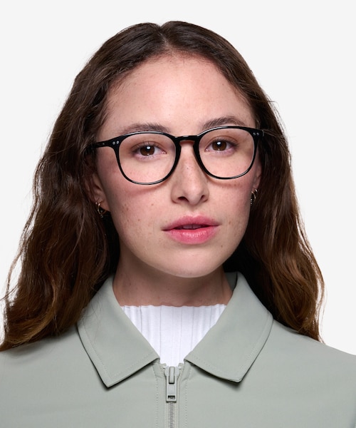 Record Black PlasticEyeglass Frames for Women from EyeBuyDirect