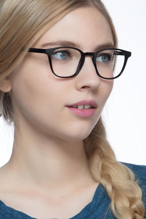 Saunter Black PlasticEyeglass Frames for Women from EyeBuyDirect