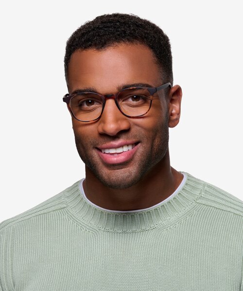 Saunter Swirled Amber PlastiqueMontures de lunettes de vue pour Hommes d'EyeBuyDirect