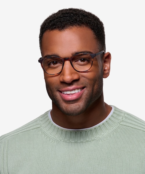 Saunter Swirled Amber PlasticEyeglass Frames for Men from EyeBuyDirect