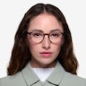 Saunter Swirled Amber PlastiqueMontures de lunettes de vue pour Femmes d'EyeBuyDirect