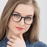 Saunter Matte Black PlasticEyeglass Frames for Women from EyeBuyDirect