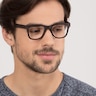 Project Brown Striped PlasticEyeglass Frames for Men from EyeBuyDirect