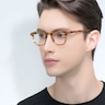 Symmetry Striped Caramel AcetateEyeglass Frames for Men from EyeBuyDirect
