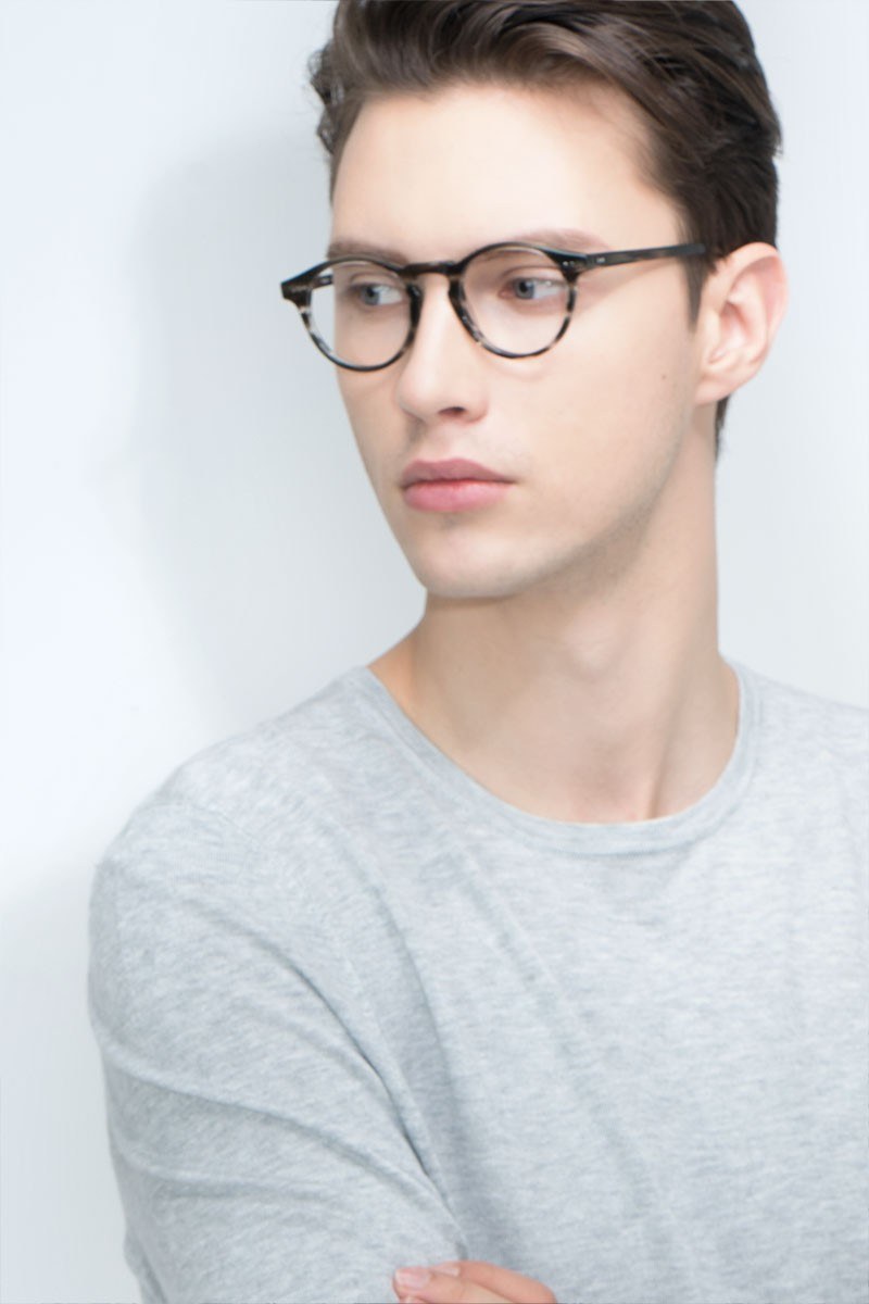 Theory Round Cafe Noir Full Rim Eyeglasses | Eyebuydirect