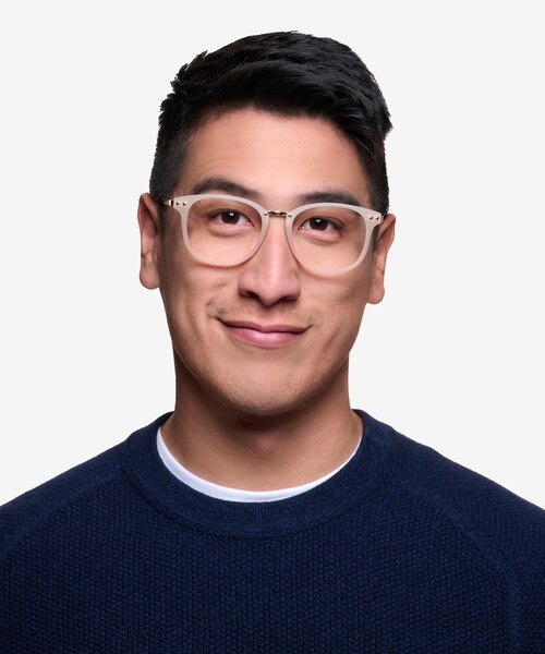 Cosmo Blanche Plastic-metalMontures de lunettes de vue pour Hommes d'EyeBuyDirect