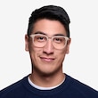 Cosmo White Plastic, MetalEyeglass Frames for Men from EyeBuyDirect
