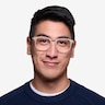 Cosmo Blanche Plastic-metalMontures de lunettes de vue pour Hommes d'EyeBuyDirect